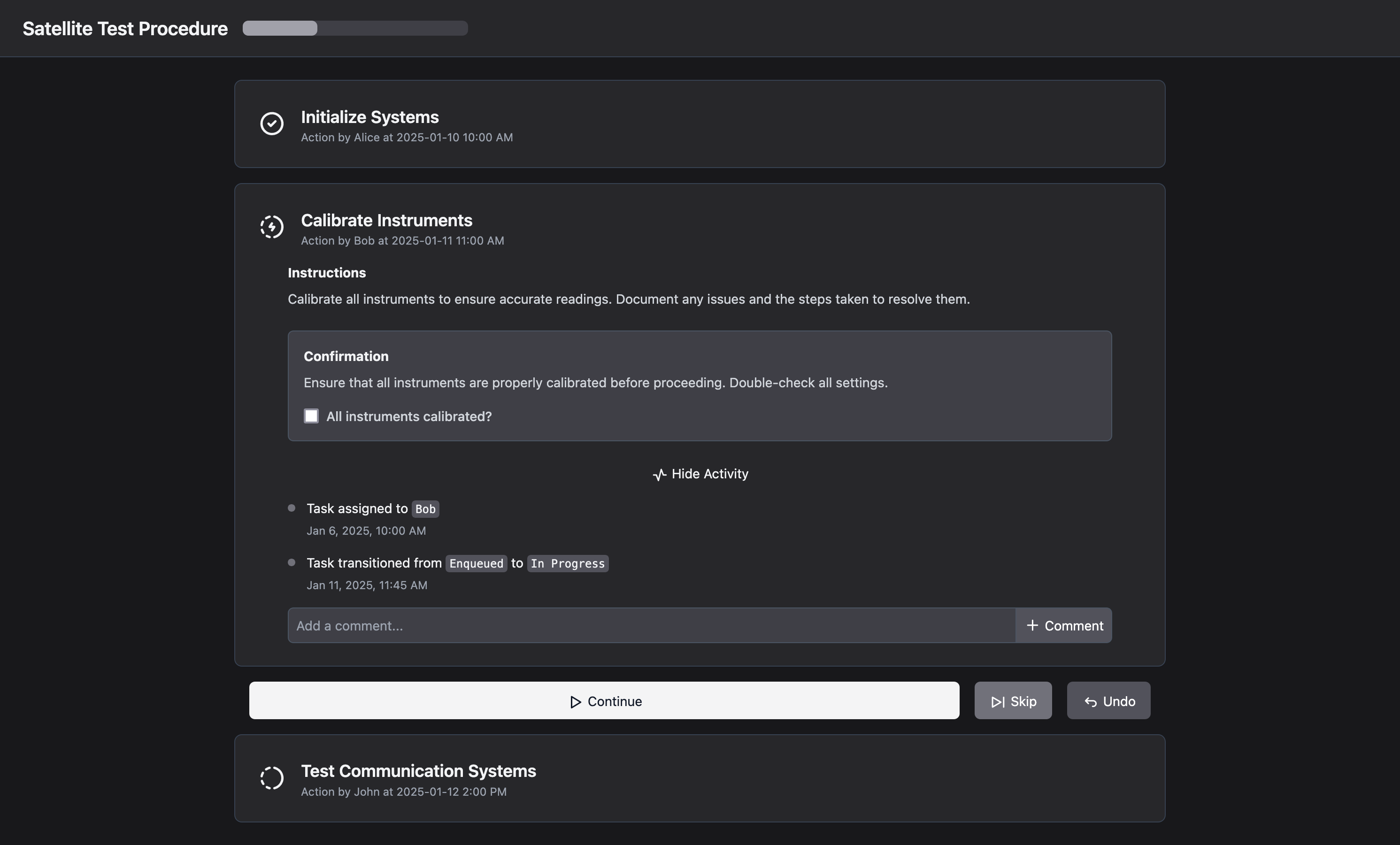 Checklist procedure app prototype